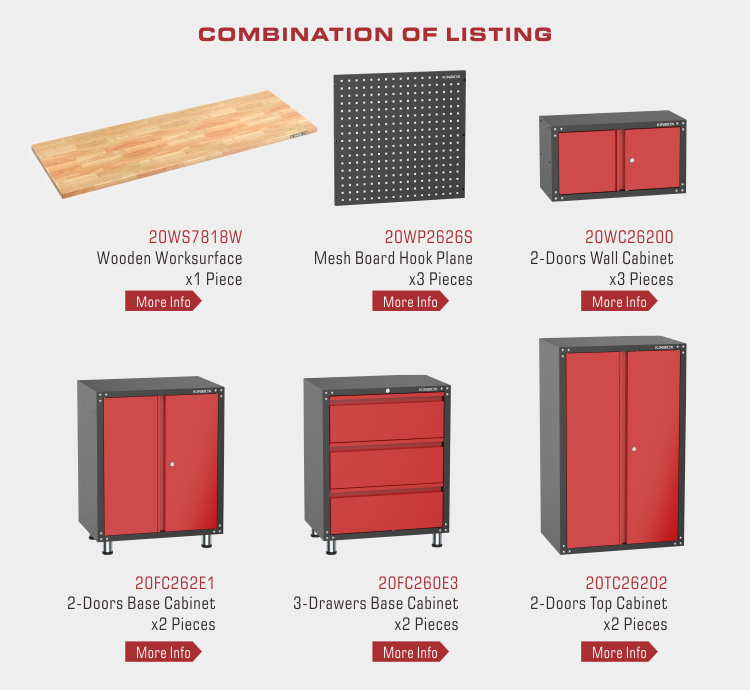 13件重型车库工作台系统用于车库存储
