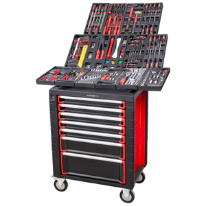 Kinbox 家用紧凑型工具车 |带有可定制 BMC 托盘的轻型滚动收纳盒