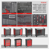 Kinbox 232 PCS EPS TRAY 7抽屉Pro Proley Drolley耐用Versatile工具设置用于DIY/PRO使用